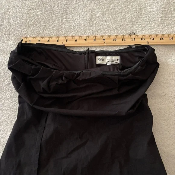 Zara Elegant Strapless Black Maxi Dress Size M - Picture 5 of 11